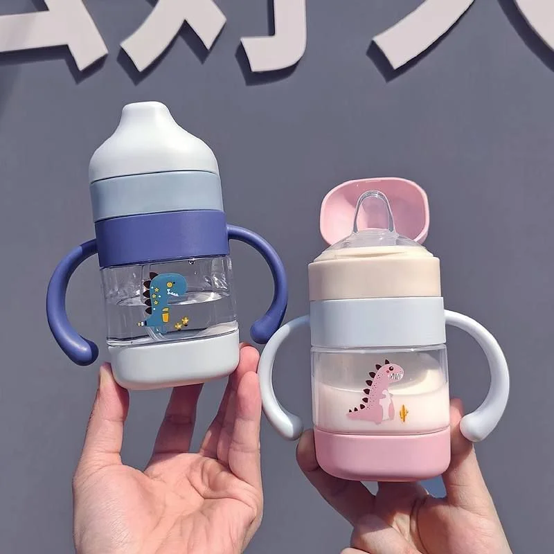 Kids Straw Water Bottle with Strap - food grade