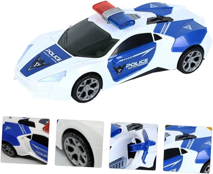 Lighting and Music City Police Transforming Toy Car