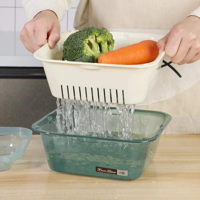 1.1 litre L0363A Multi functional basket box with lid for cups plates vegetables – fruits basket, drainage basket for cleaning food