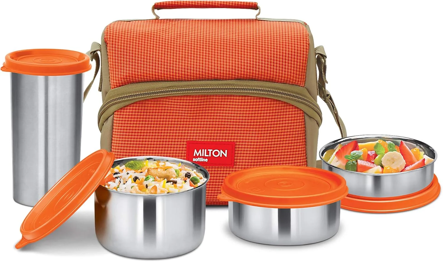 Milton Diet Combo Stainless Steel Lunch Box with Tumbler - 4 Pieces