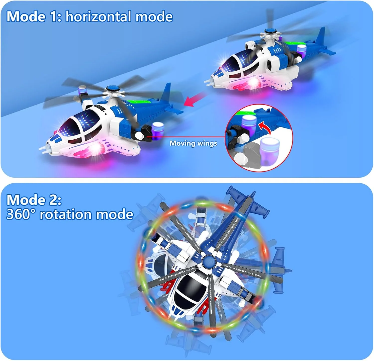 Musical Flashing Light Electric Helicopter Toy for Kids