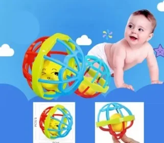 Newborn Baby Rattle Toy Bendy Ball Musical Toys Little Boys 2pcs