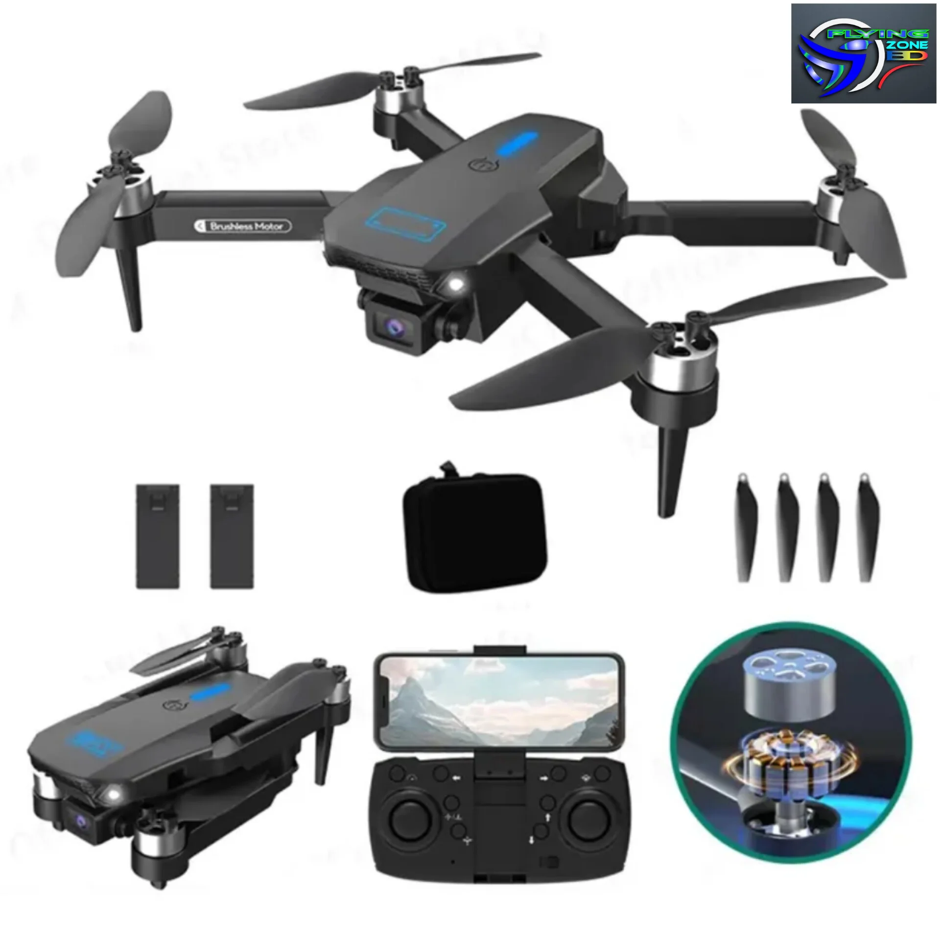 Orginal SKY Quad Drone – HD Camera Foldable Brushless Motor Drone