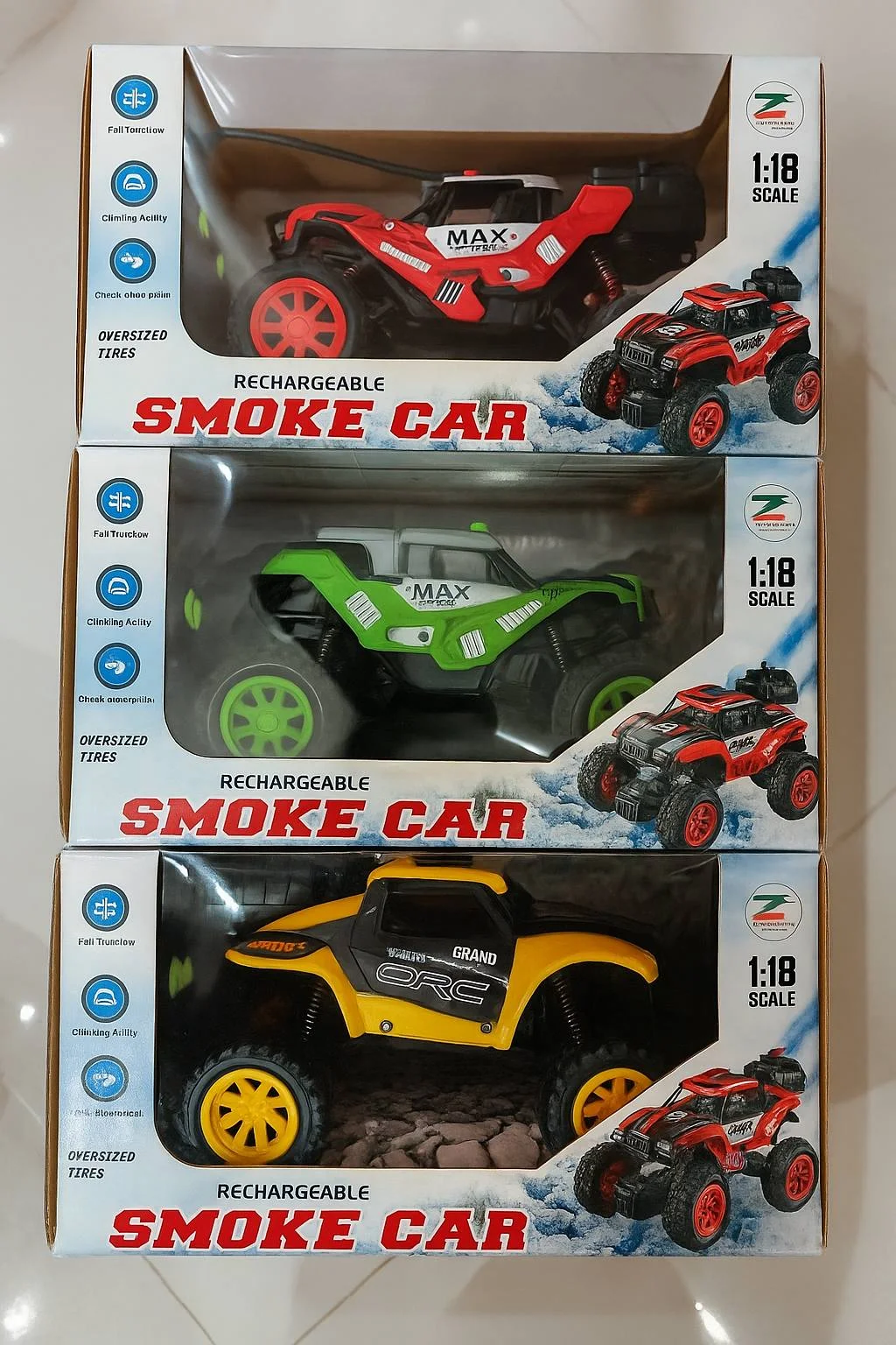 Rechargeable Smoke Monster Drift Car with & LED Light for kids