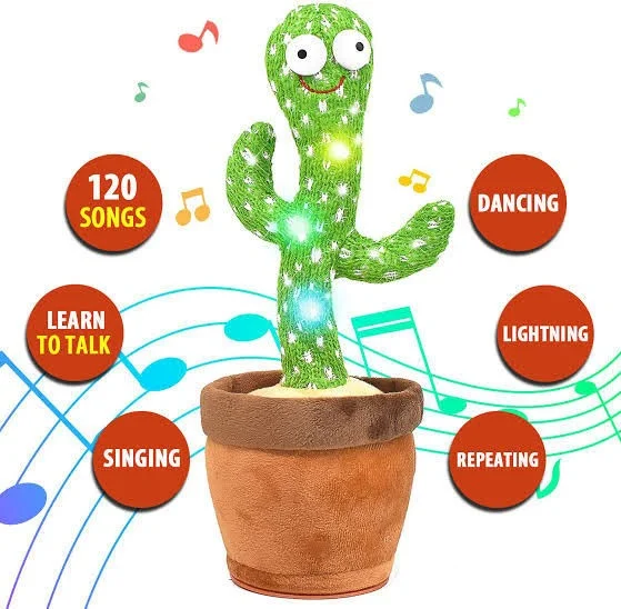 Rechargeable Singing & Talking Dancing Cactus Toy
