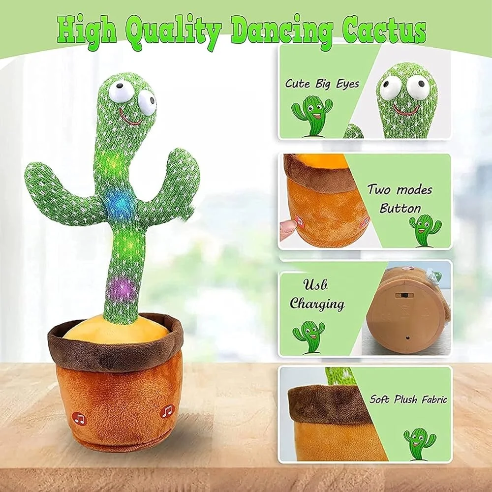 Rechargeable Singing & Talking Dancing Cactus Toy