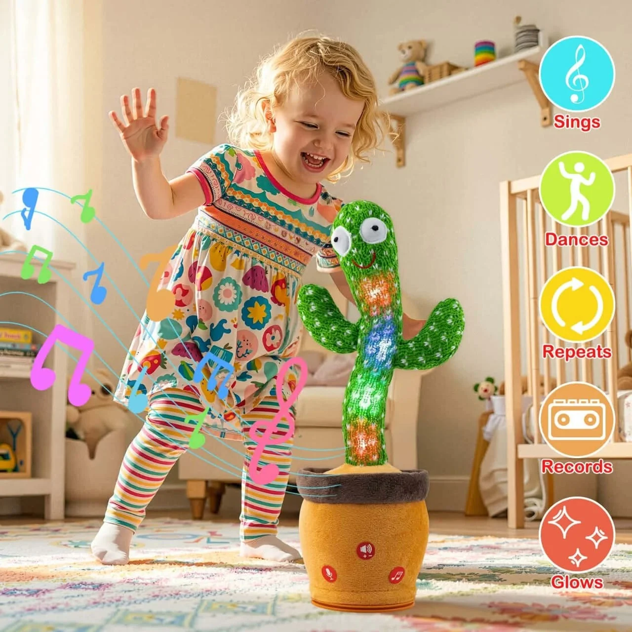 Rechargeable Singing & Talking Dancing Cactus Toy