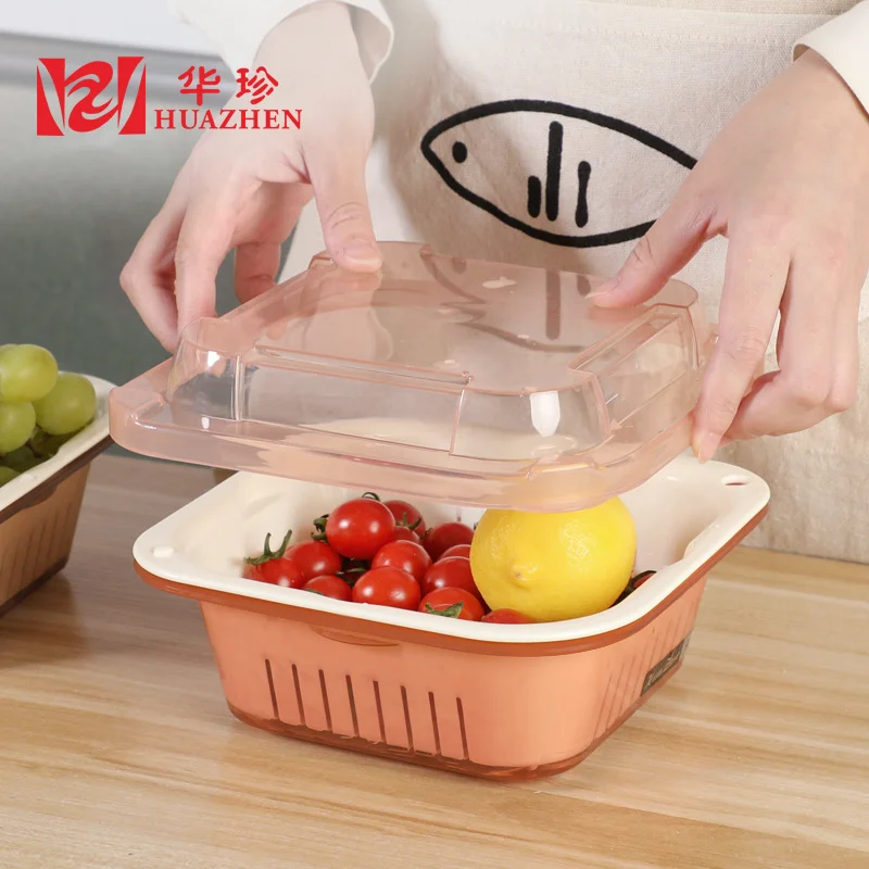 1.1 litre L0363A Multi functional basket box with lid for cups plates vegetables – fruits basket, drainage basket for cleaning food