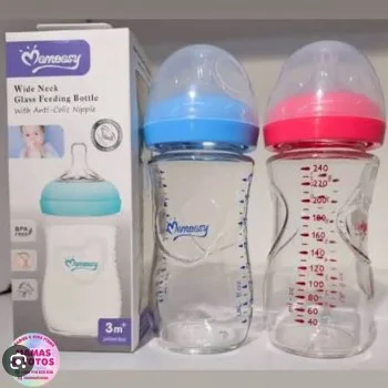 Morocare Wide Neck Glass Feeding Bottle- 240ml