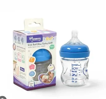 Morocare Wide Neck Glass Feeding Bottle- 120ml