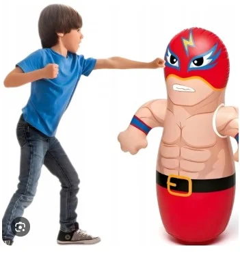3359. Super Hero Inflatable Punching Bag Toy for Kids - With pumper .
