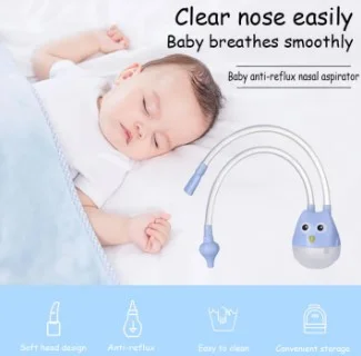 7705. Newborn Baby Nasal Aspirator Owl Shape