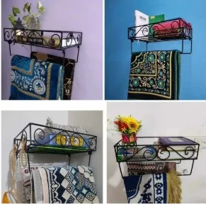 Foldable Metal Quran Stand with Jaynamaz Holder