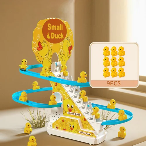Small Duck Climbing Stairs Track Toy Set (9PCS)