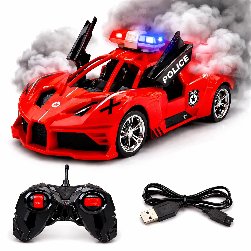 Smoke Rechargeable Remote Control Police car