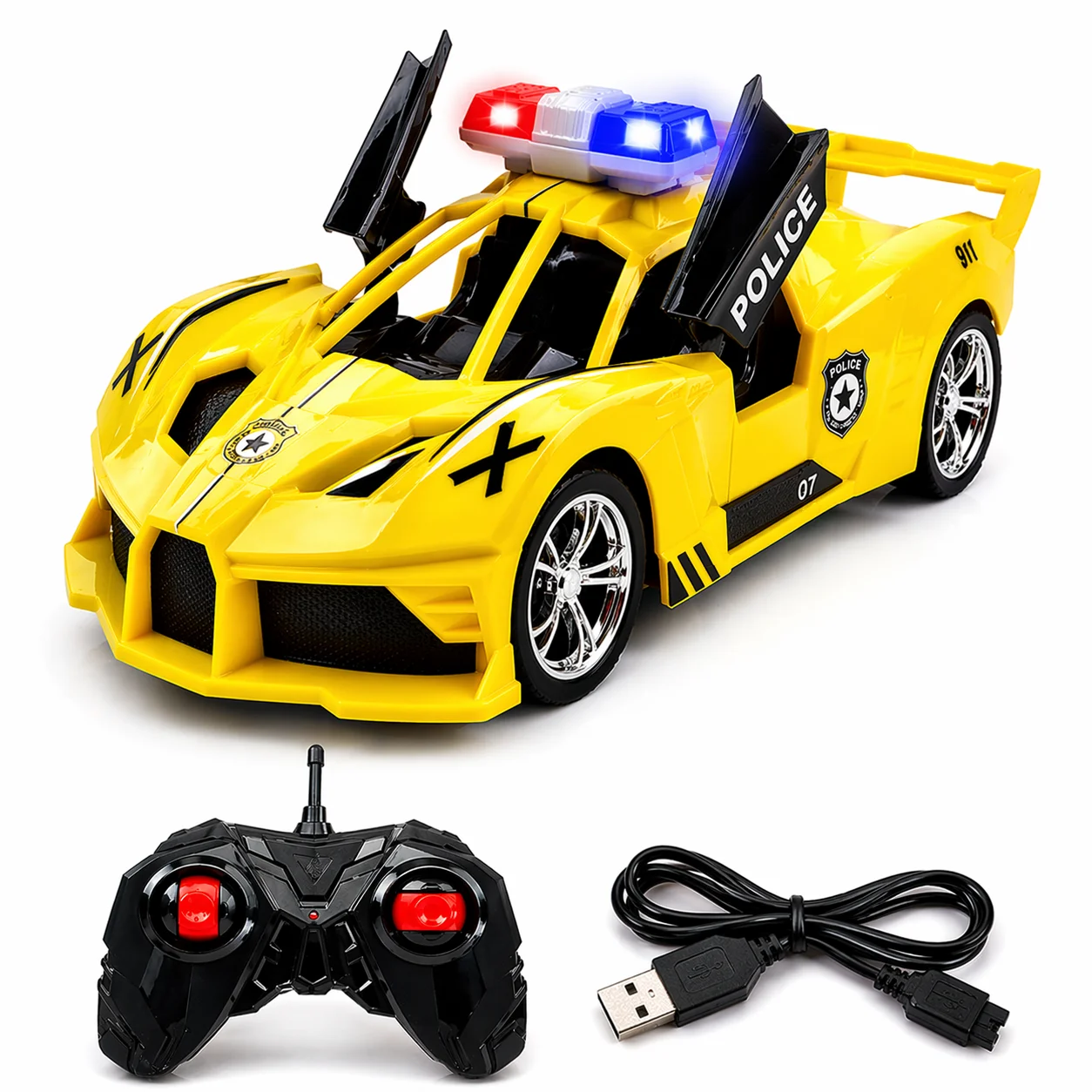 Smoke Rechargeable Remote Control Police car