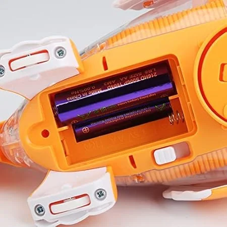 Transparent Gear Fish Toy – Walking, Light & Music Function