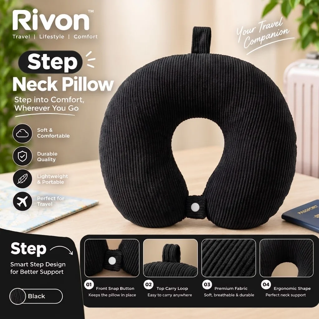 STEP Neck Pillow - Black