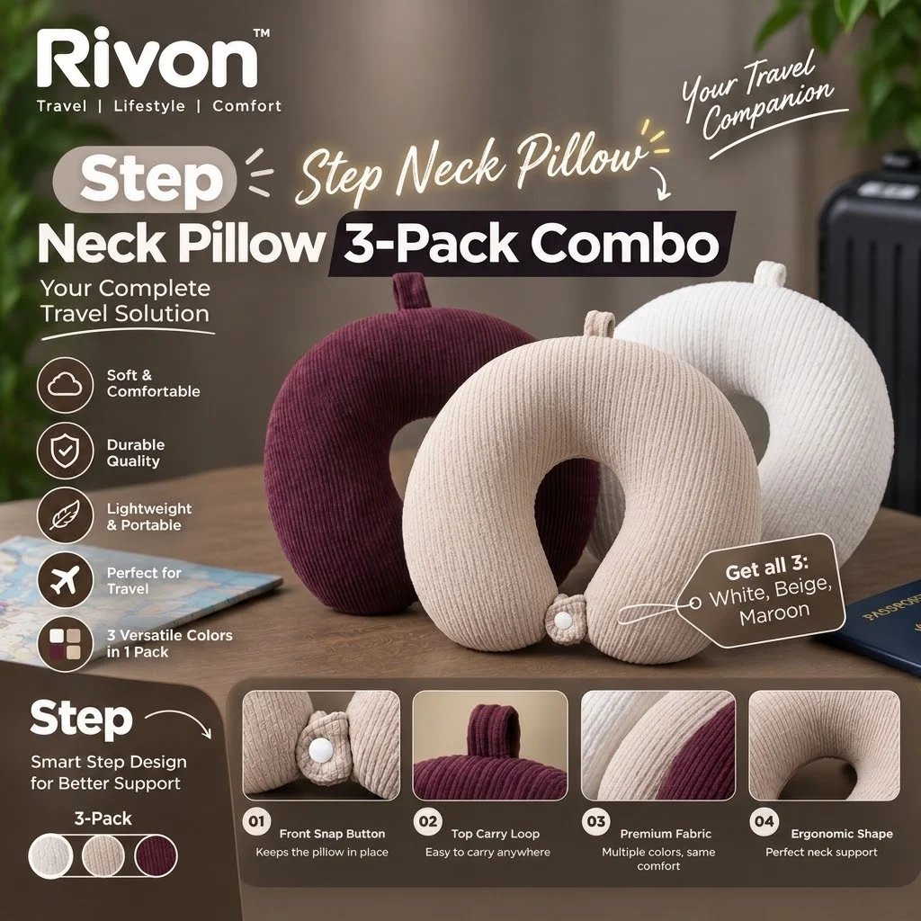 STEP Neck Pillow - 3 Piece Combo - 2