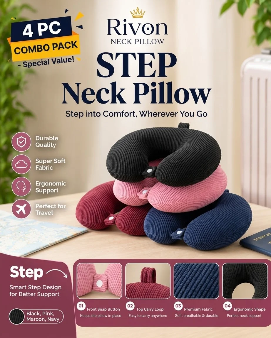 Rivon STEP Neck Pillow - 4 Piece Combo - 1
