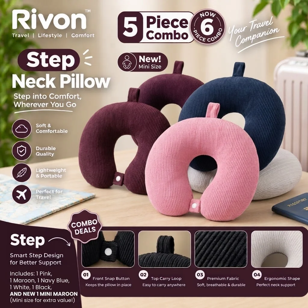 STEP Neck Pillow 5-Piece Combo - 1