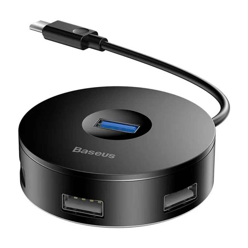 Baseus Round Box HUB Adapter 4-in-1 with Type-C Hub Cable