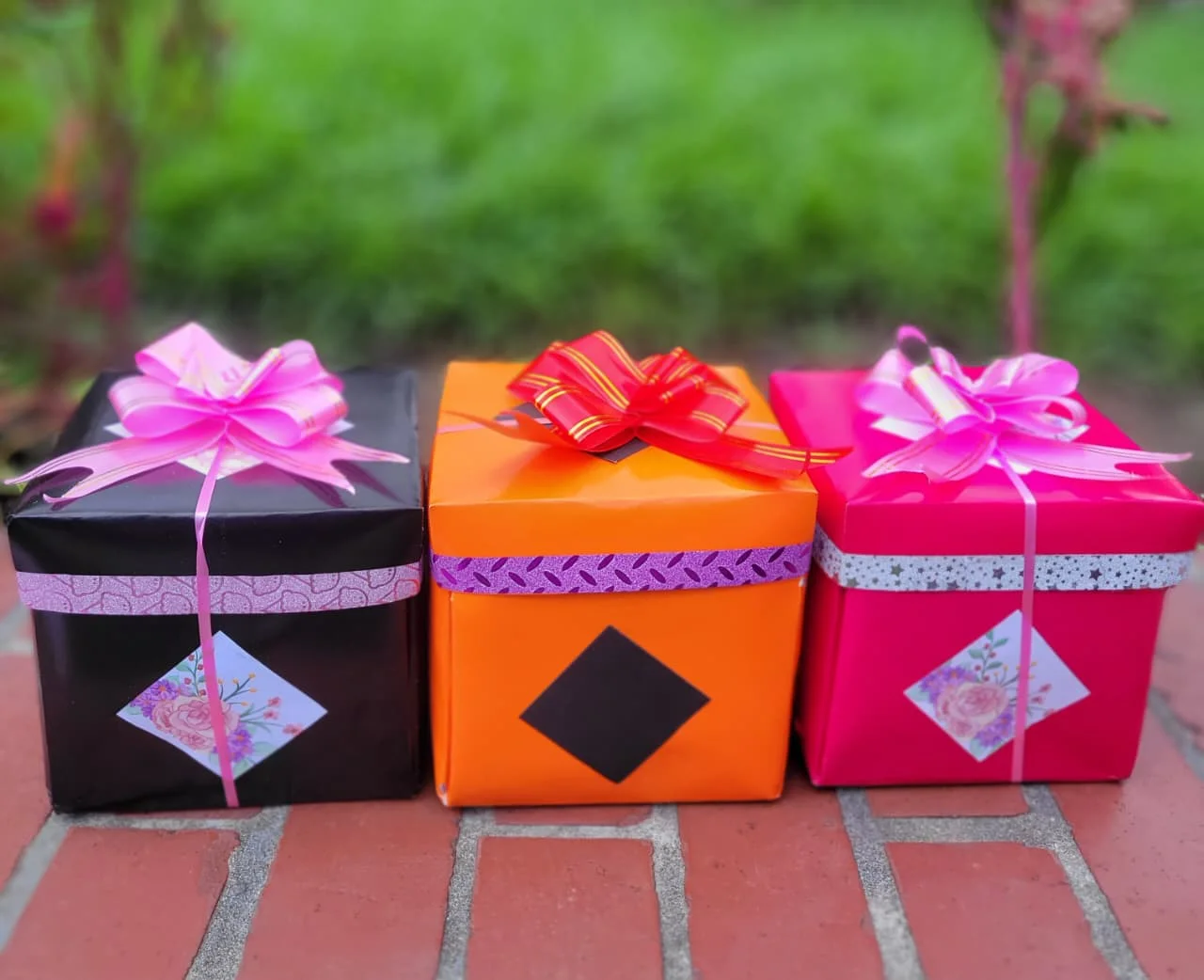 4-Layer Handmade Love Pink Box with Teddy