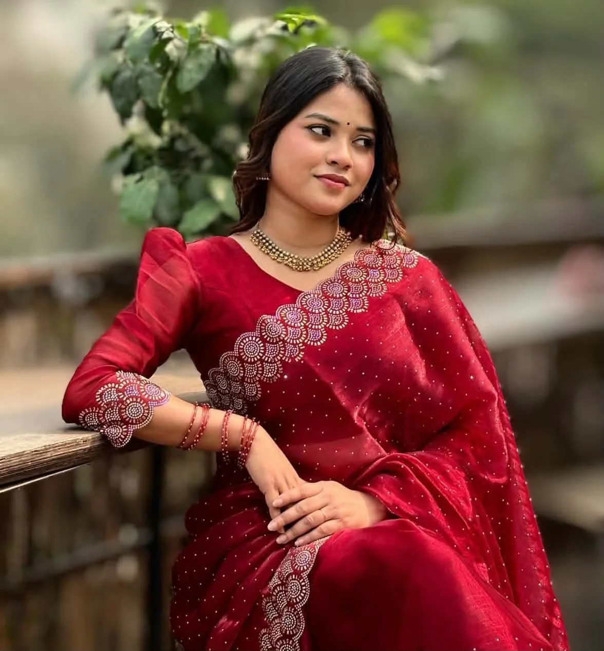 Georgette Saree with Blouse Piece