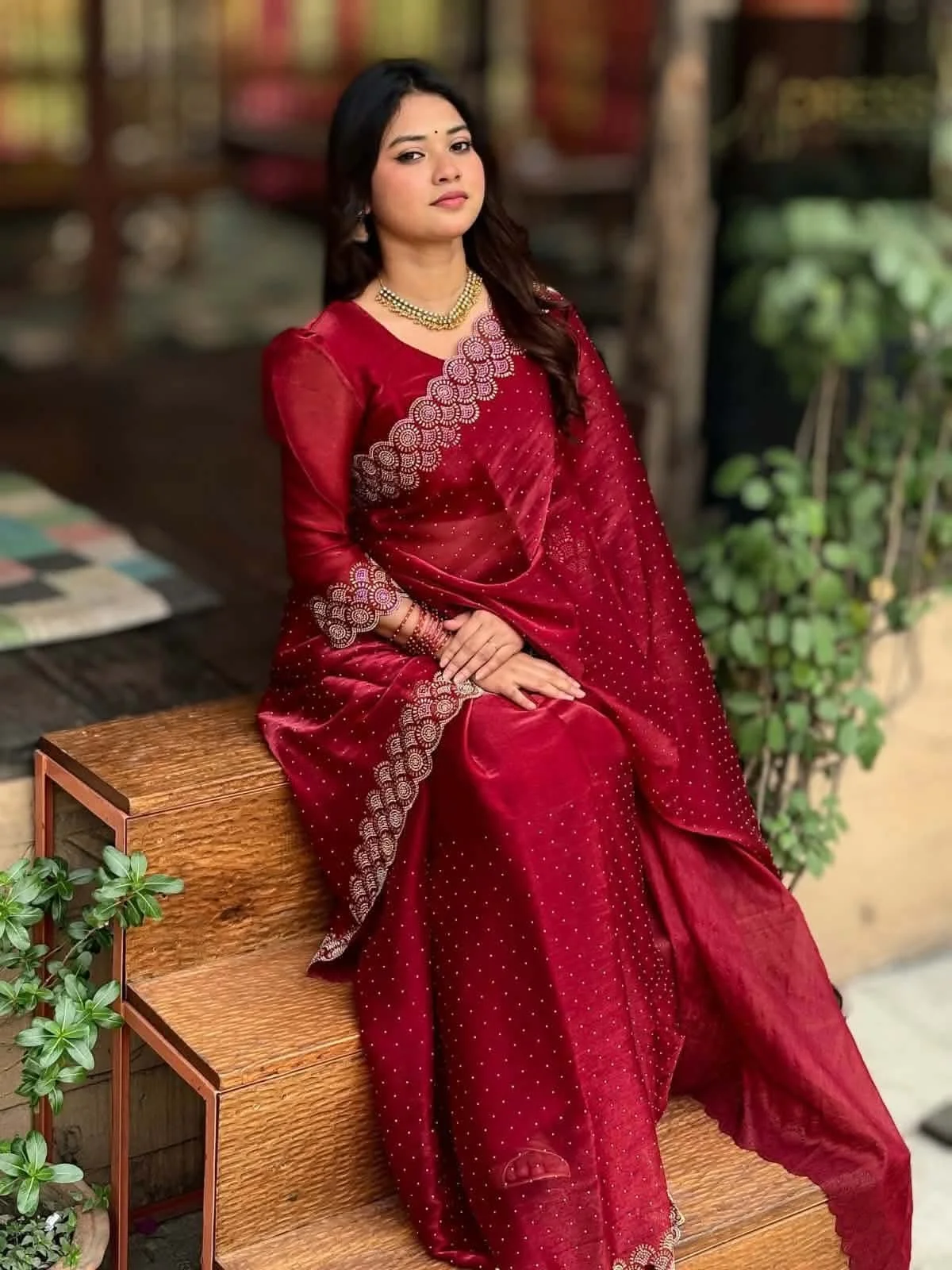 Georgette Saree with Blouse Piece