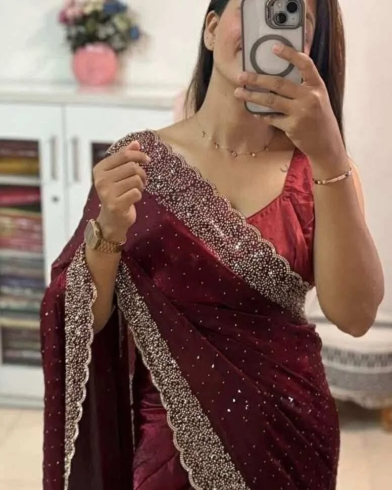 Georgette Saree with Blouse Piece