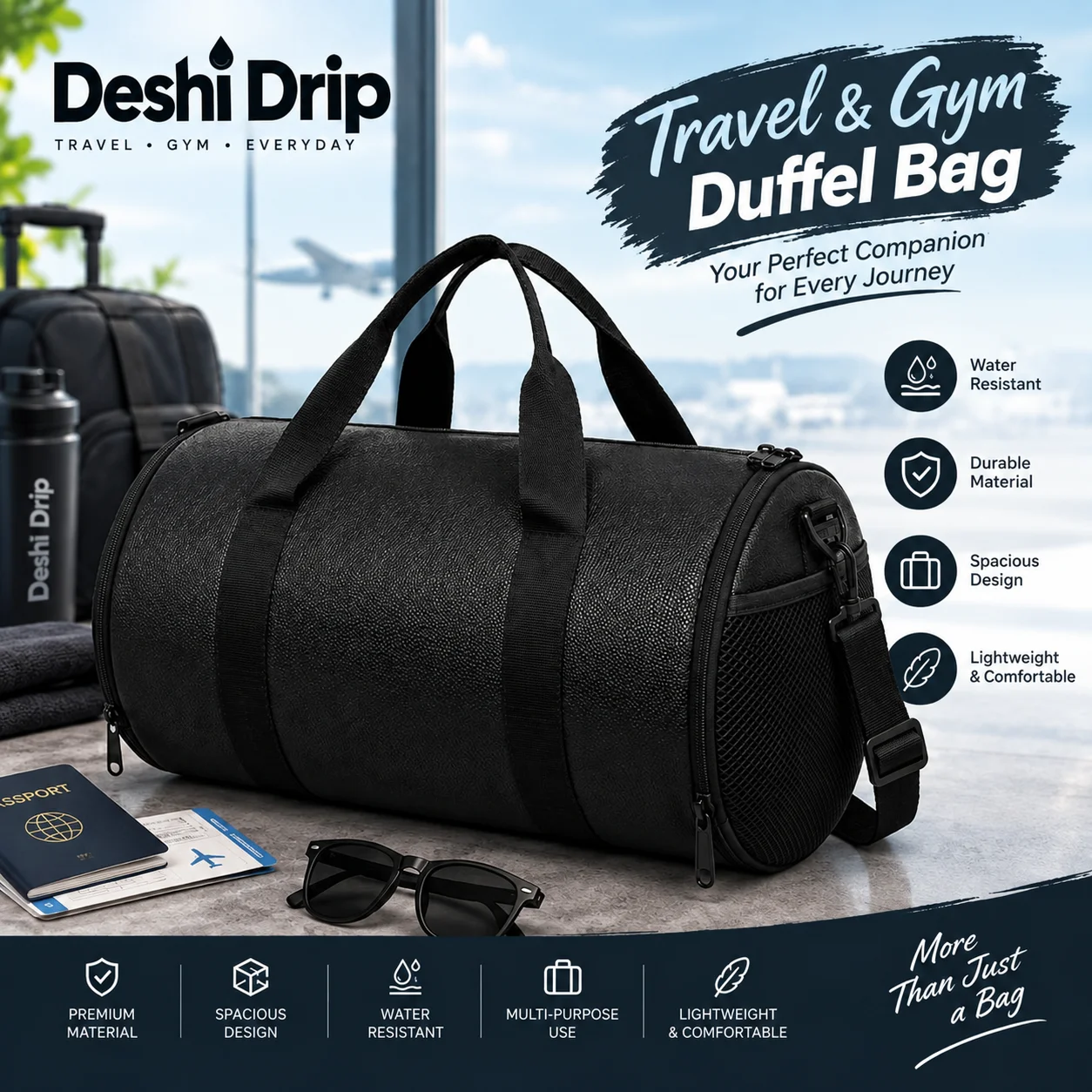 15-Inch Gym and Travel Duffel Bag
