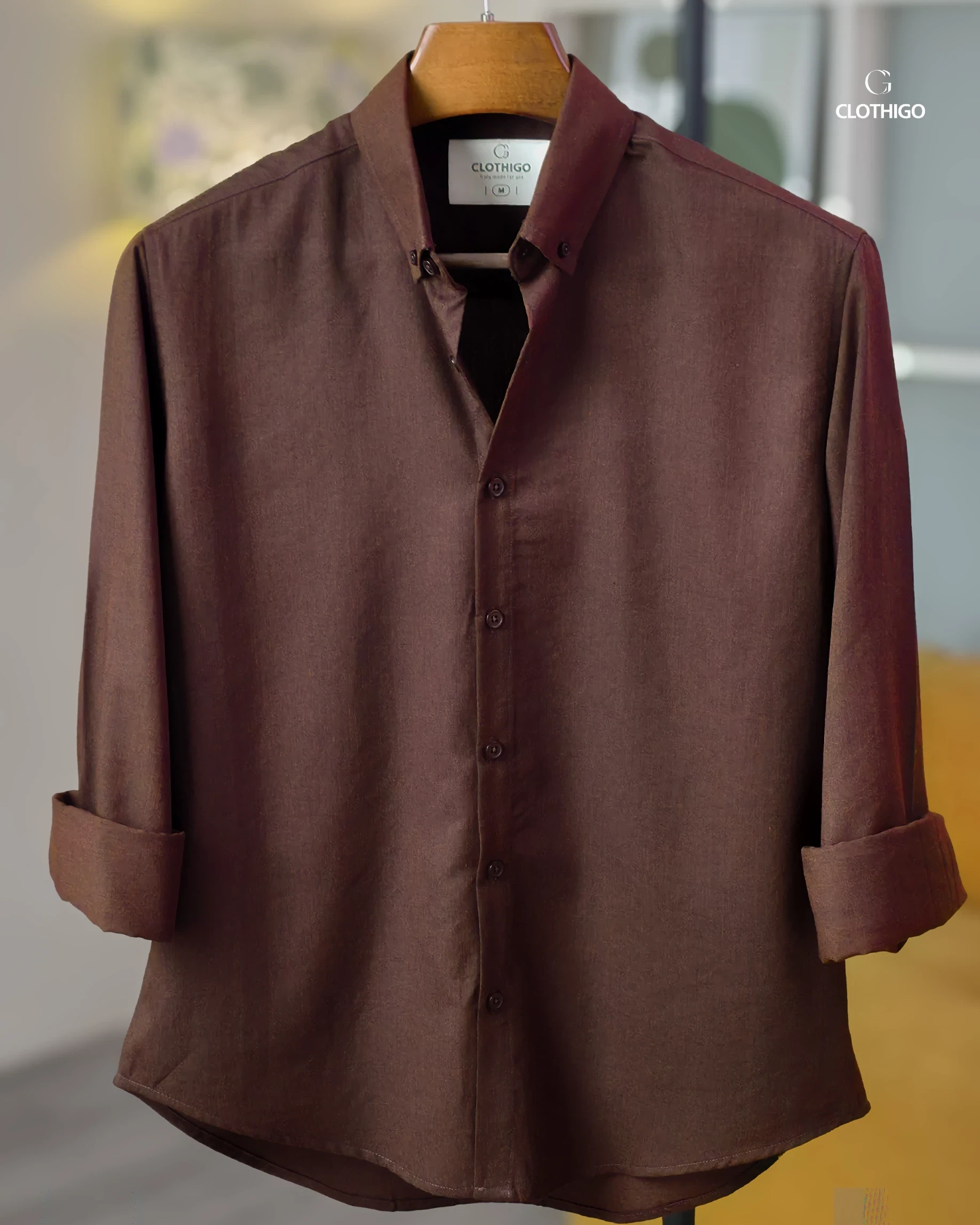 Men's Urban Fit Umber Brown Shirt - L/S - CG1256 thumb 1