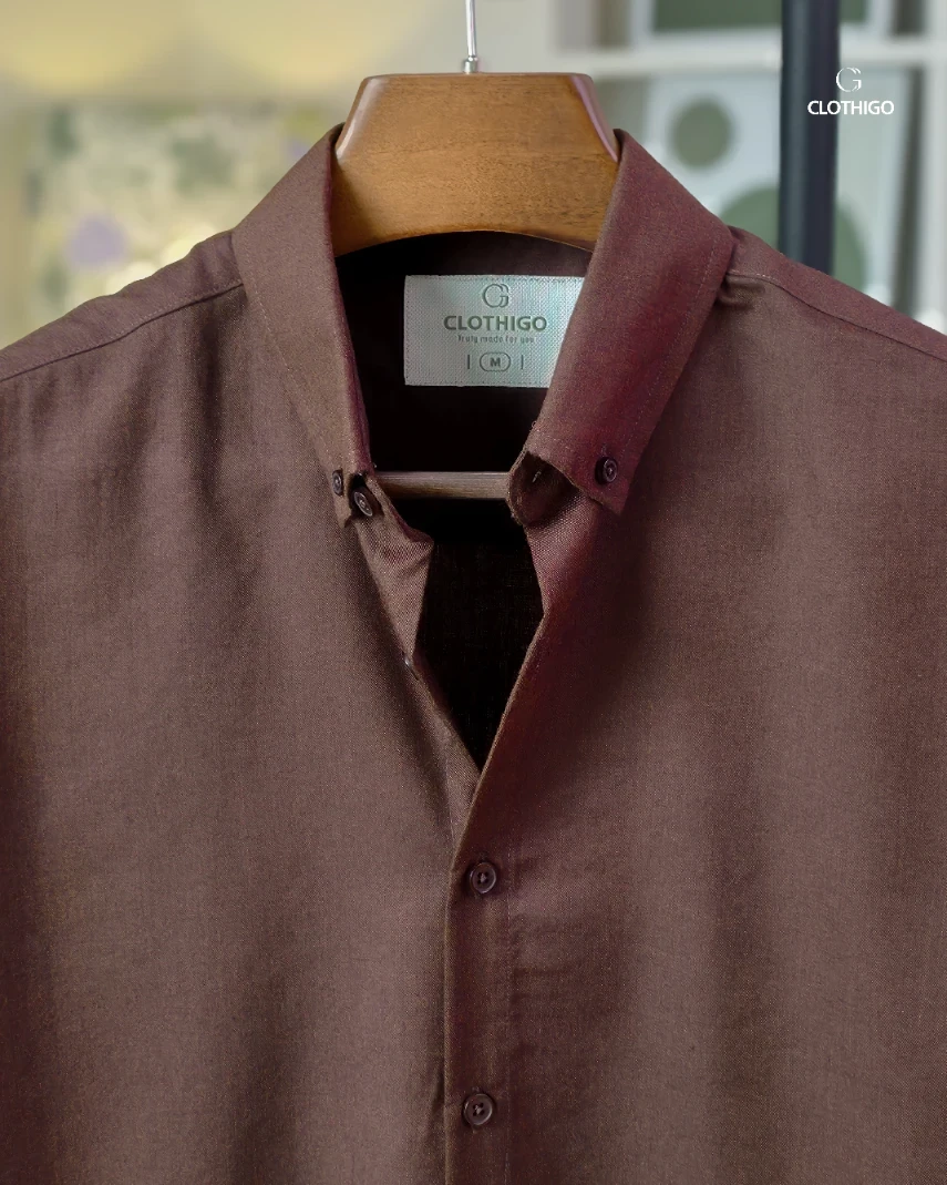 Men's Urban Fit Umber Brown Shirt - L/S - CG1256 thumb 2