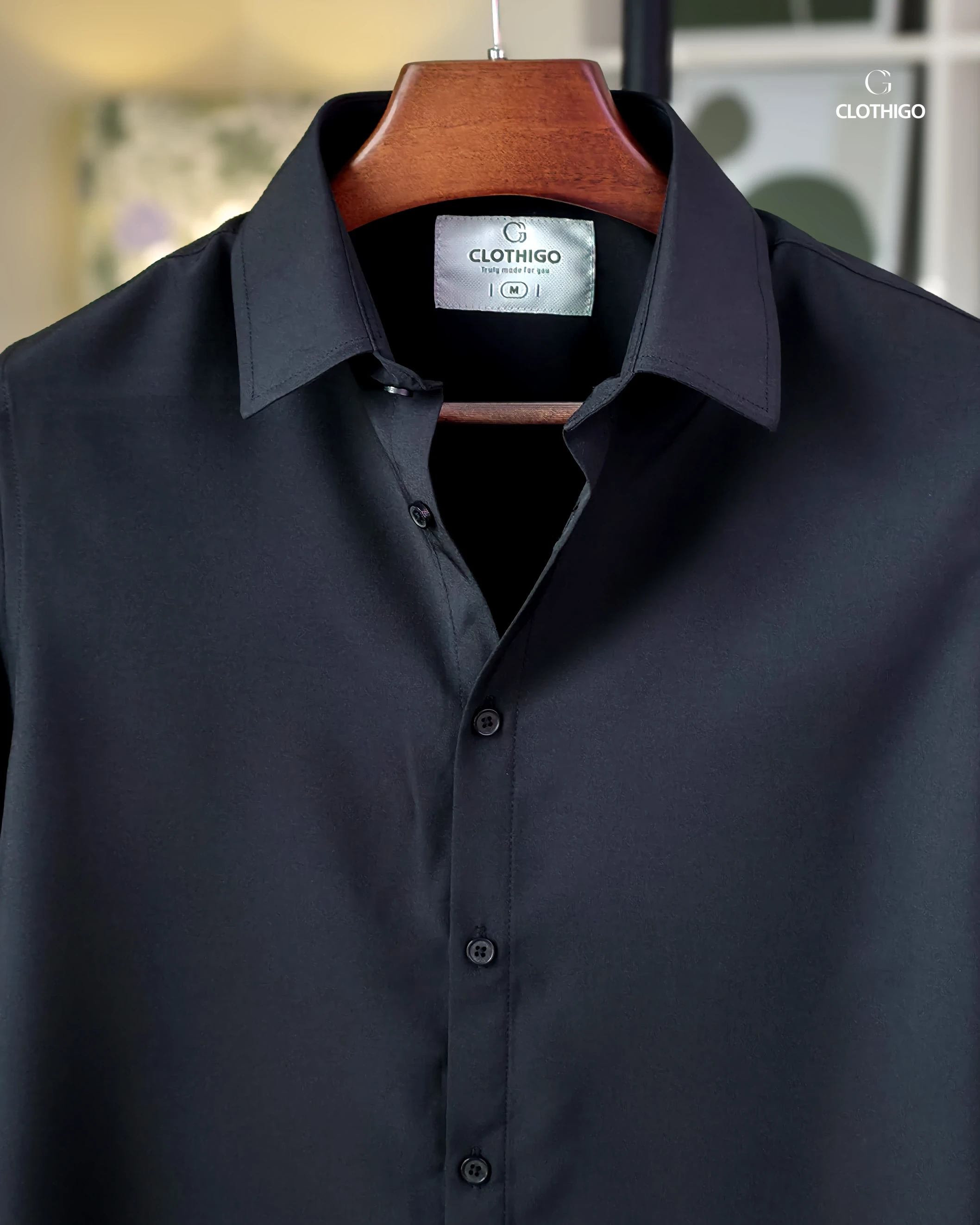 Men's Urban Fit Jet Black Shirt - L/S - CG1260 thumb 2