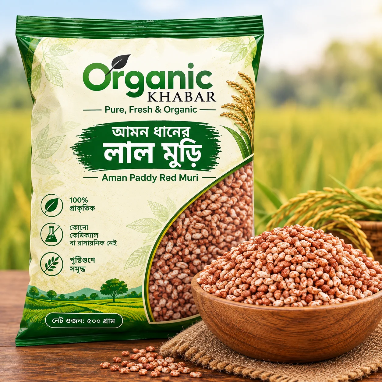 Aman Red Puffed Rice (আমনের লাল মুড়ি) 2 kg