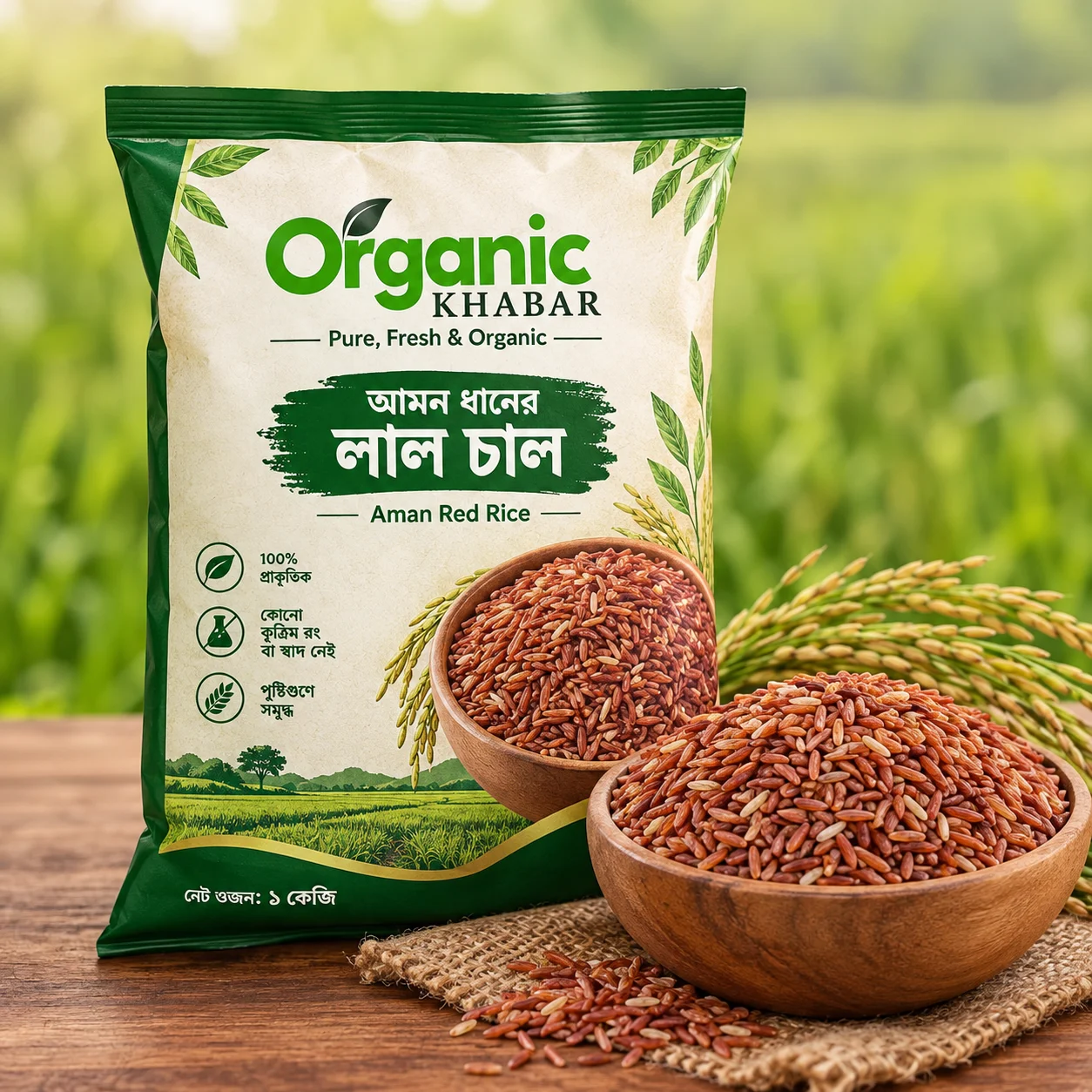 Aman Red Rice (আমন ধানের লাল চাল) 25 kg