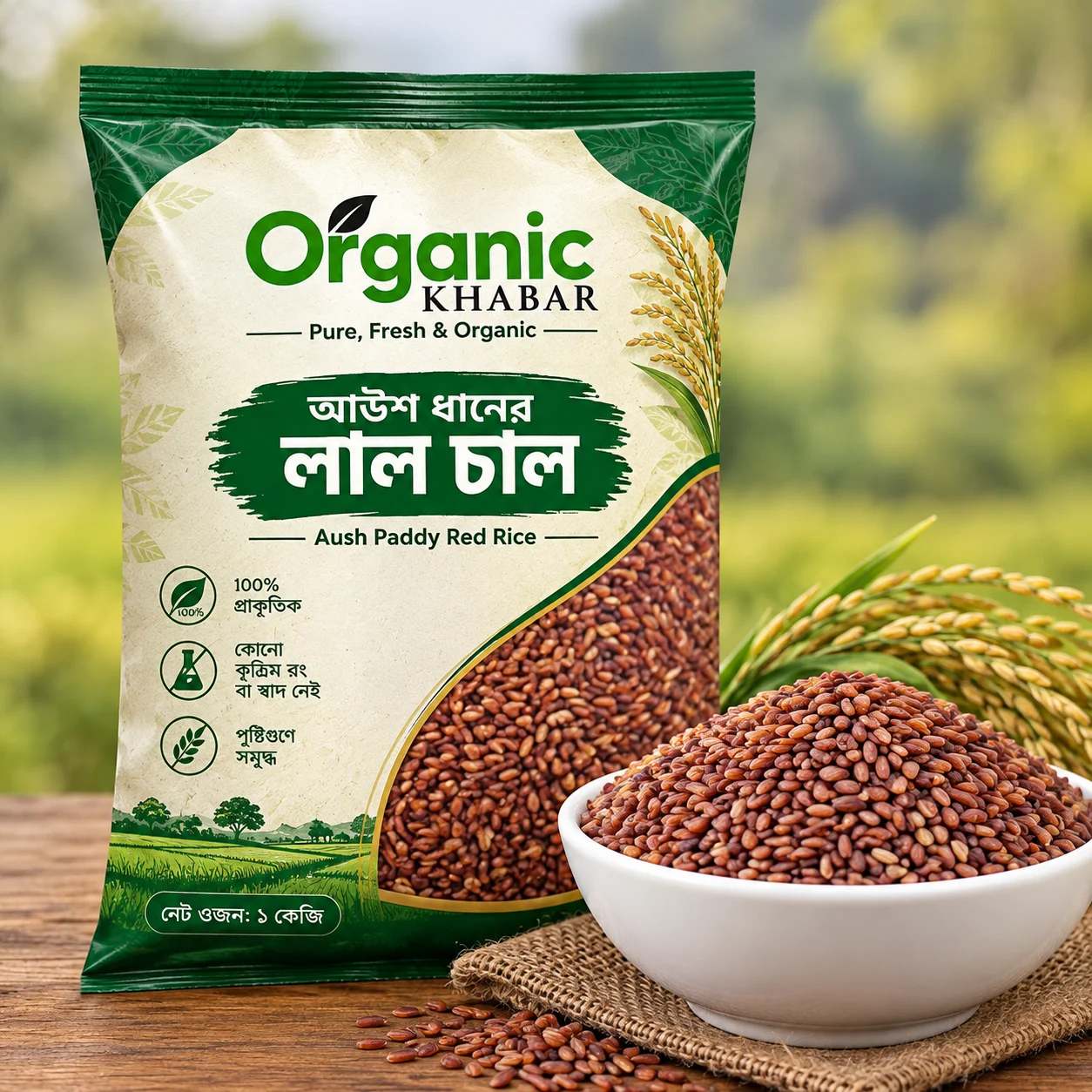 Aus Red Rice (আউশ ধানের লাল চাল) 10 kg