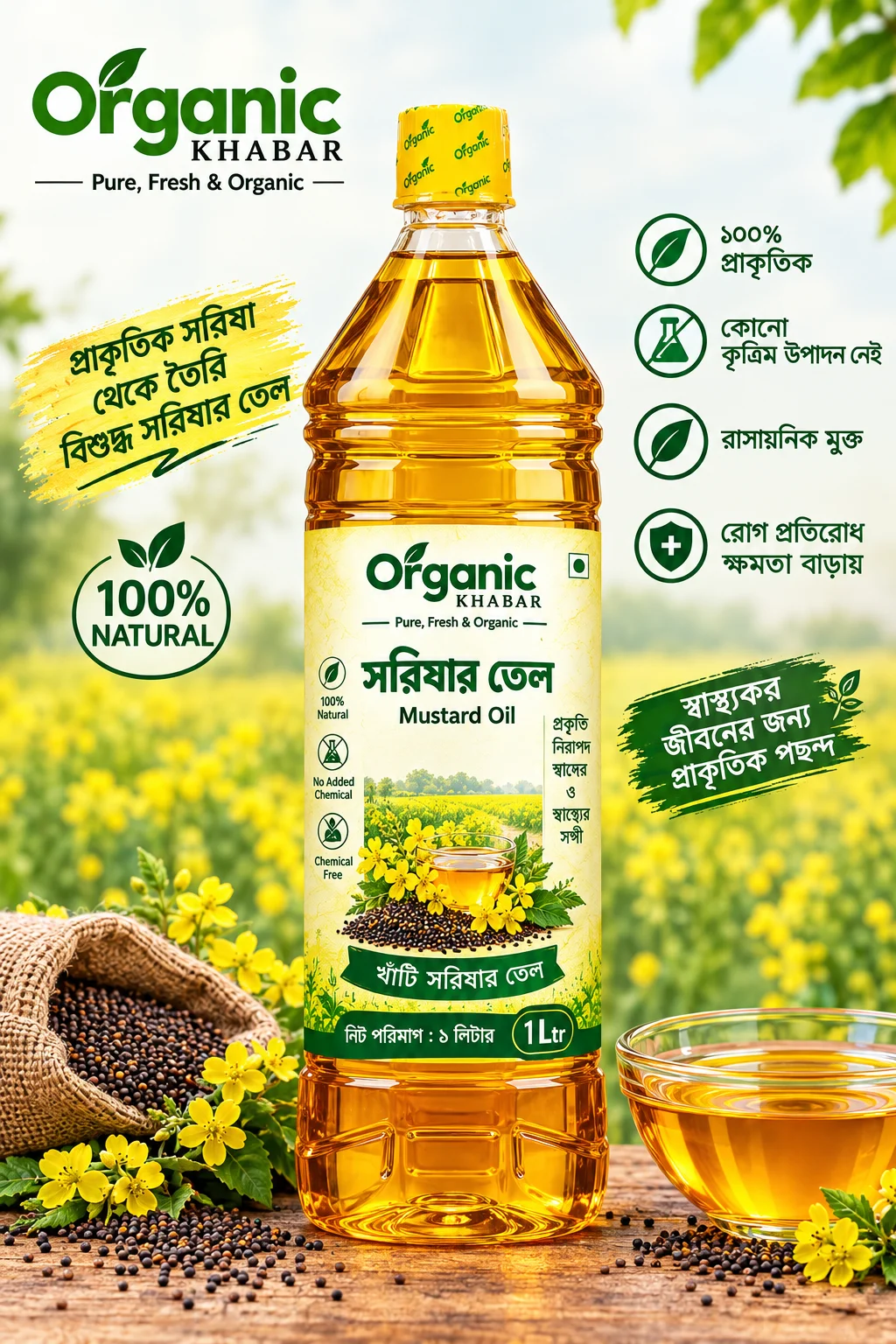 Mustard Oil (সরিষার তেল) 1 Liter