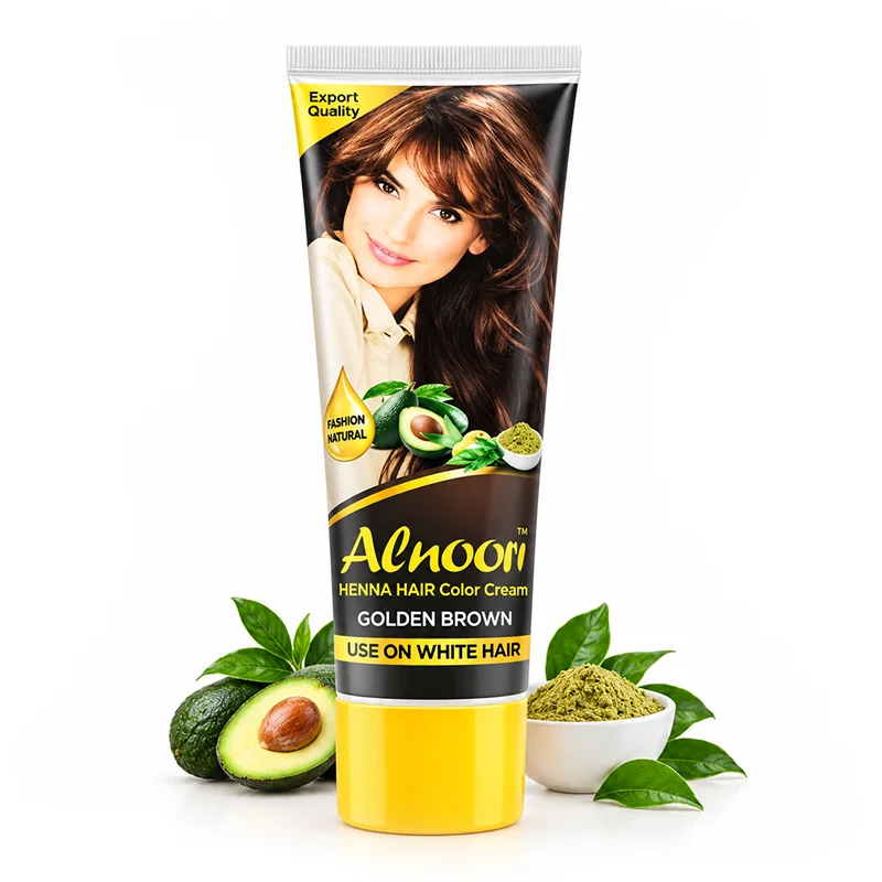 Alnoori Henna Hair Color Cream – Golden Brown 100ml