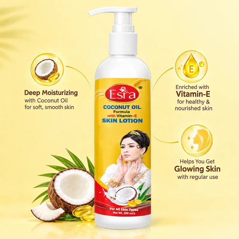 Esra Coconut Oil Skin Daily Body Lotion 200ml