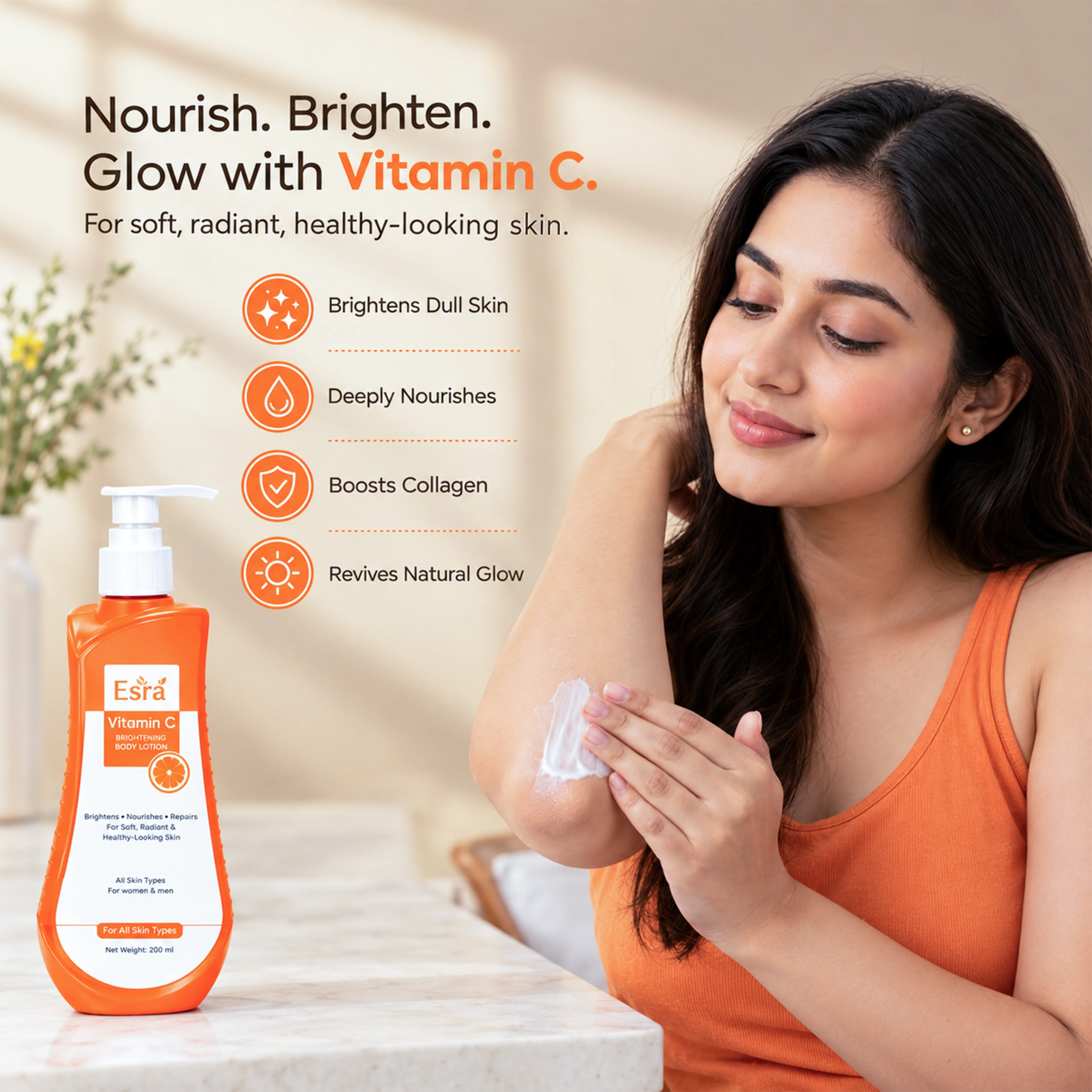 Esra Vitamin C Whitening Body Lotion 200ml