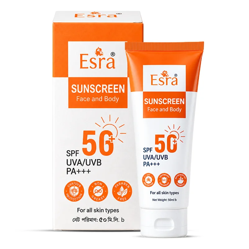 Esra Sunscreen Face and Body Cream 50ml । সানস্ক্রিন ফেস অ্যান্ড বডি ক্রিম ৫০মিলি.