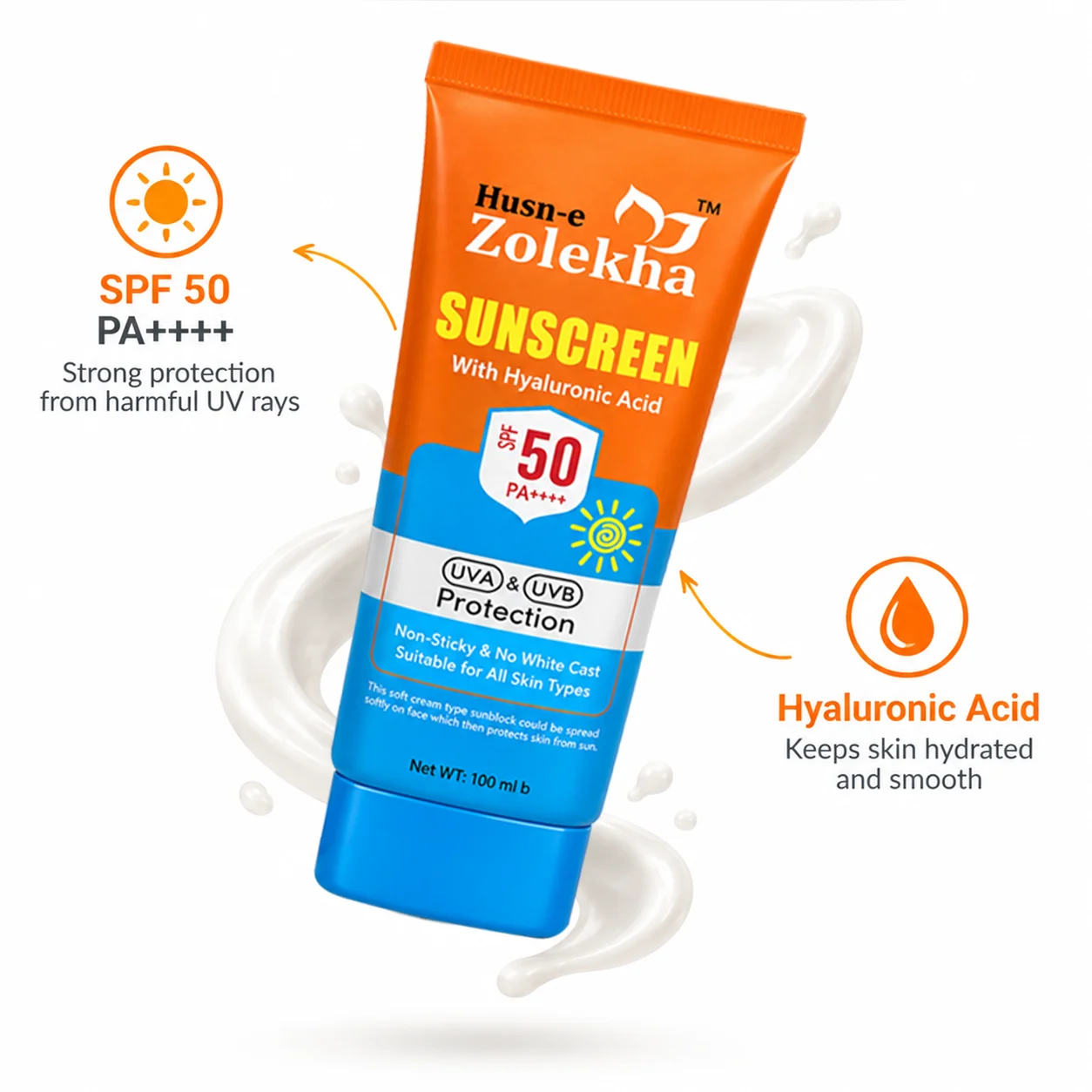 Husn-e Zolekha Sunscreen SPF 50 PA++++