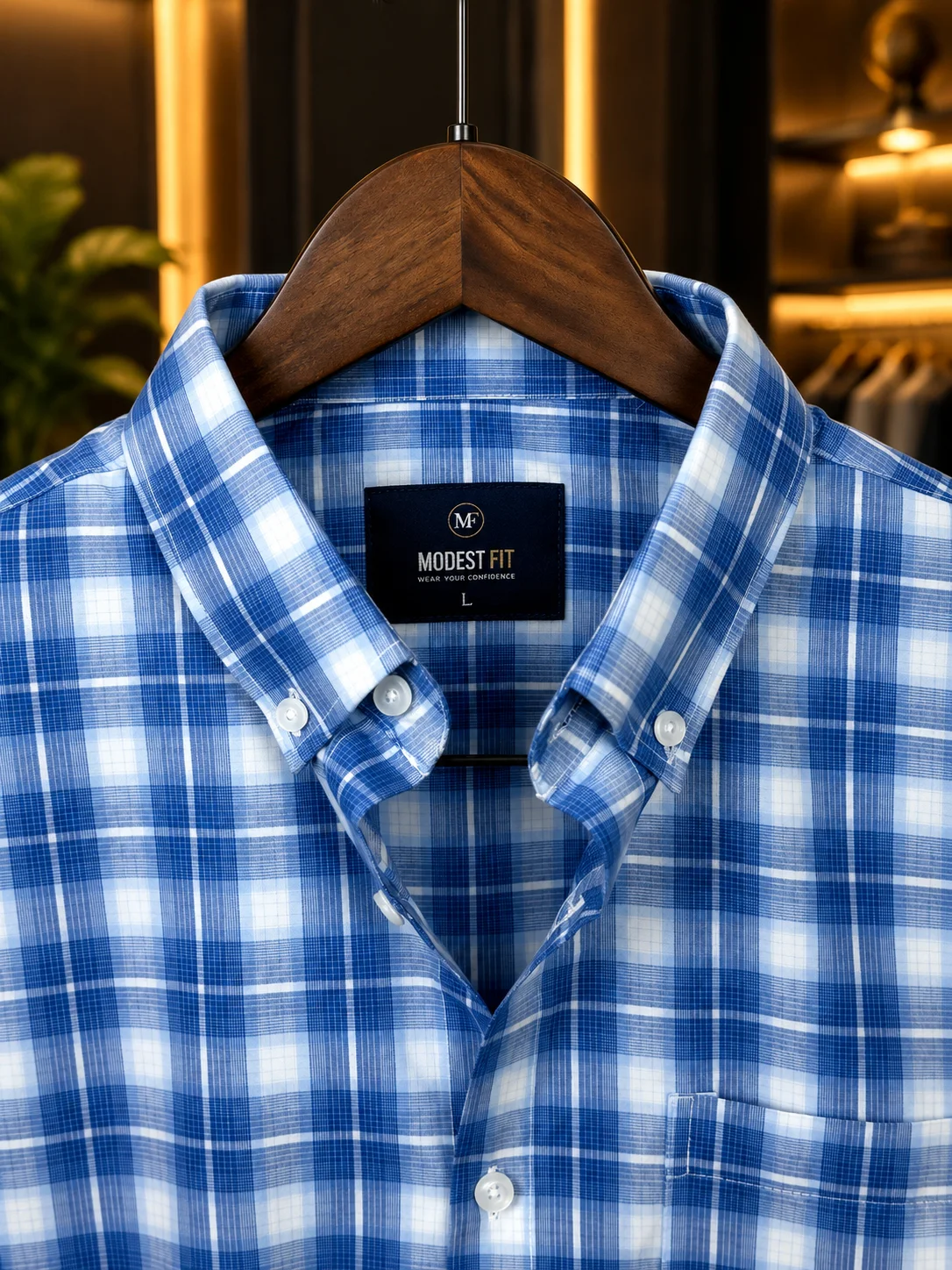 Blue Heritage Check Shirt | MF-0020