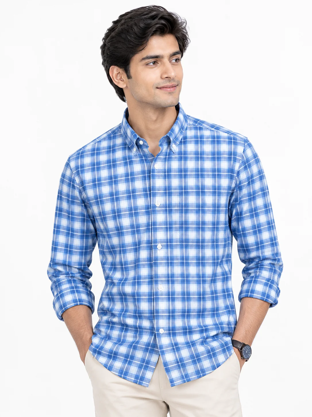 Blue Heritage Check Shirt | MF-0020 thumb 4