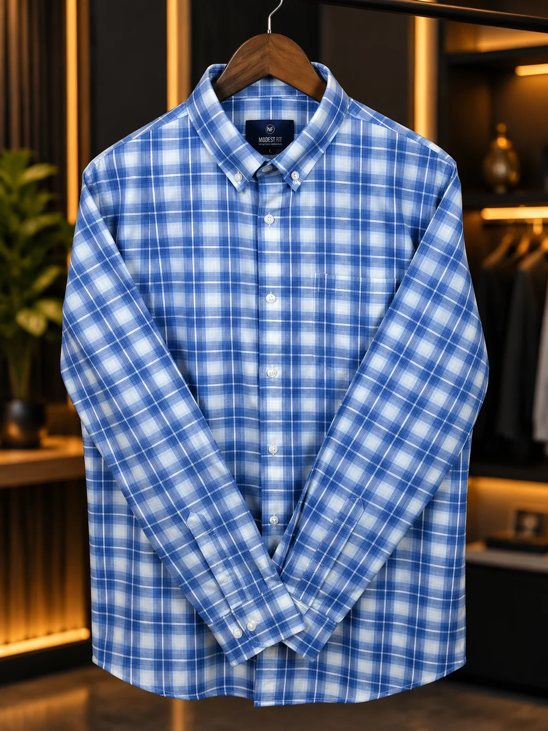 Blue Heritage Check Shirt | MF-0020 thumb 2