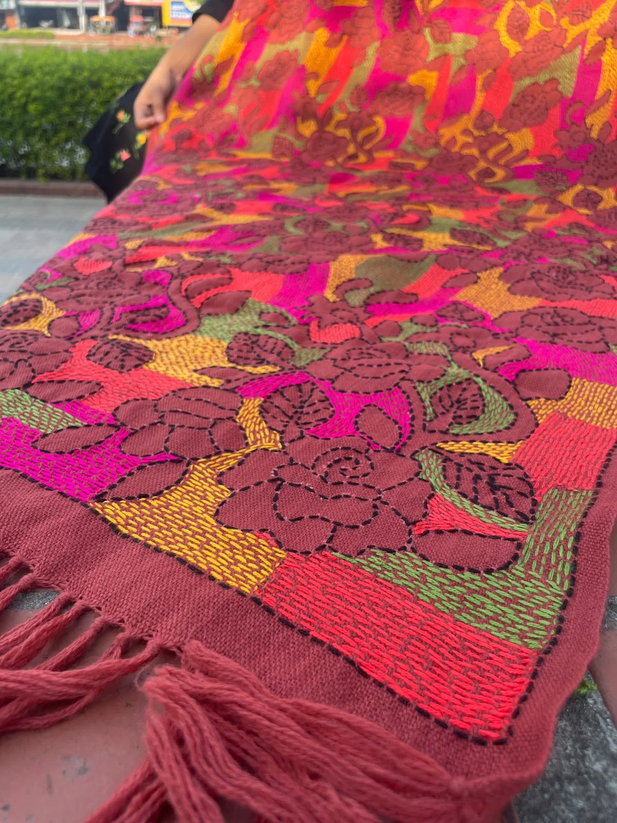 Premium Woolen Embroidered Multi-Color Shawl for Women