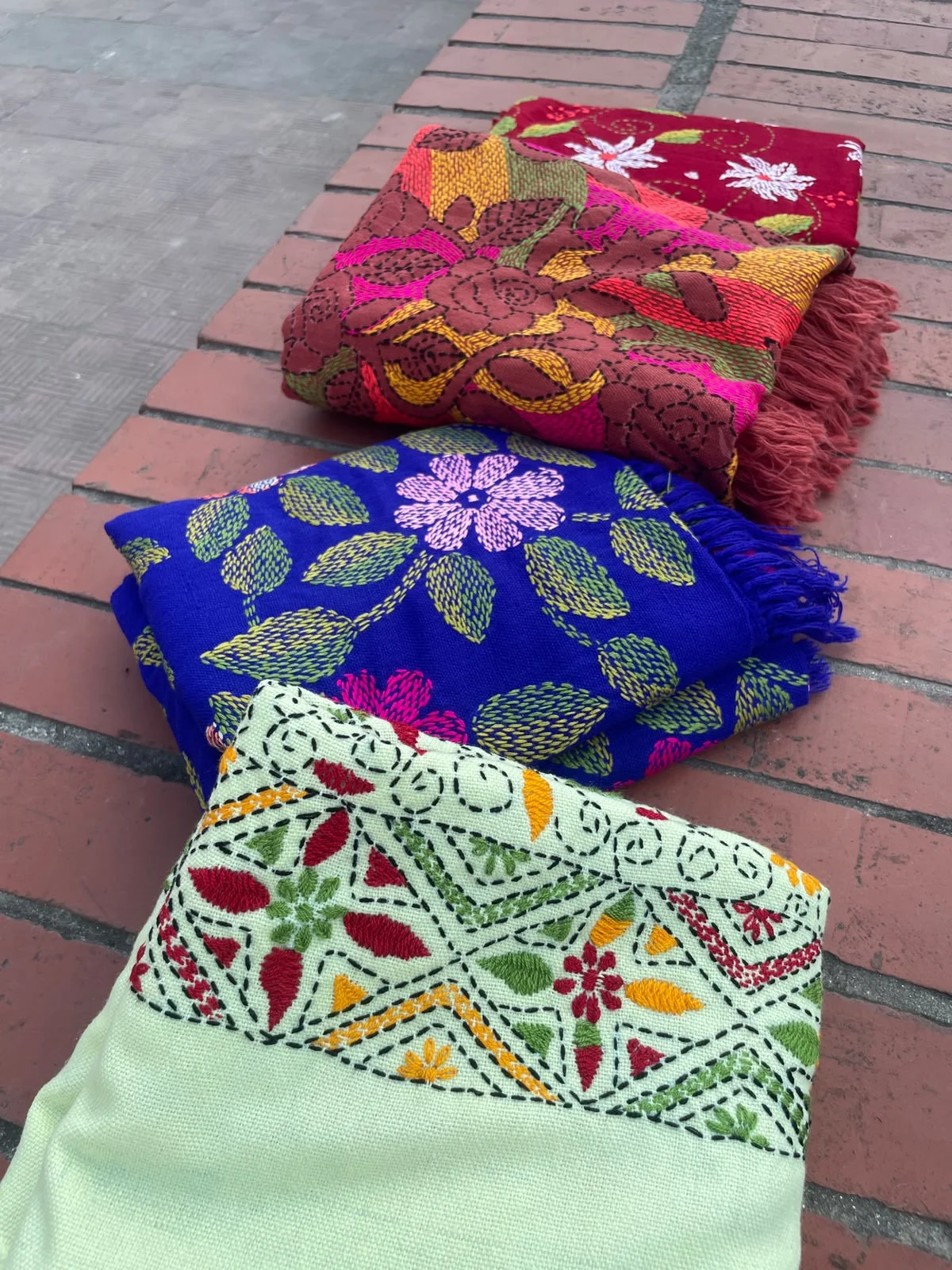 Premium Woolen Embroidered Multi-Color Shawl for Women