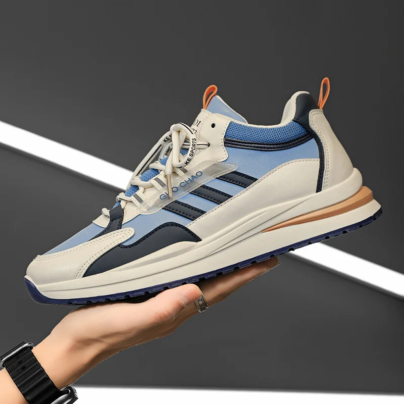 Soft Sole Soft Surface Warm Wear-Resistant Leather Mid-Top Sports Shoes N013