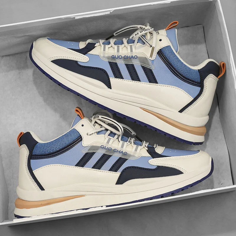 Soft Sole Soft Surface Warm Wear-Resistant Leather Mid-Top Sports Shoes N013 image 2
